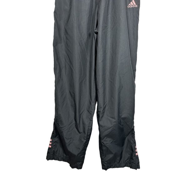 Vintage Y2K Adidas Track Pants Womens Medium Black Pink Straight Pull On Elastic - Picture 3 of 16
